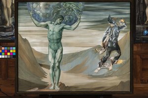 Atlas Turned to Stone, ca 1876 (gouache)